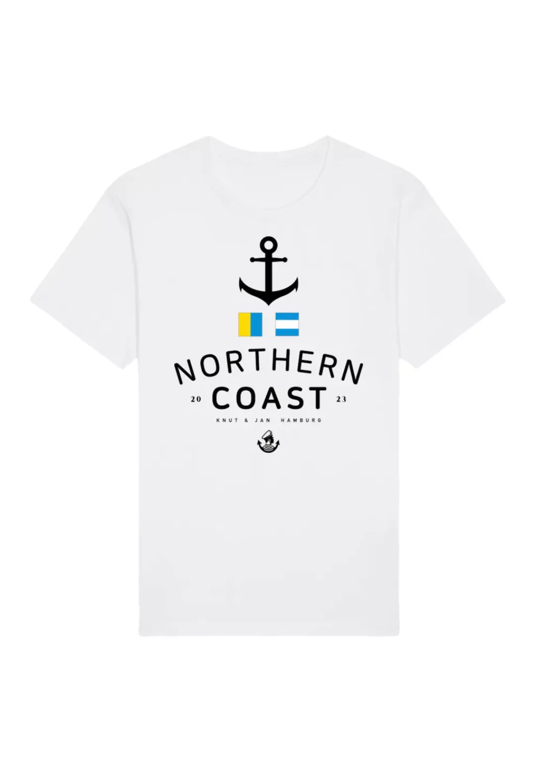 F4NT4STIC T-Shirt "Nordsee Flaggen Knut & Jan Hamburg", Premium Qualität günstig online kaufen