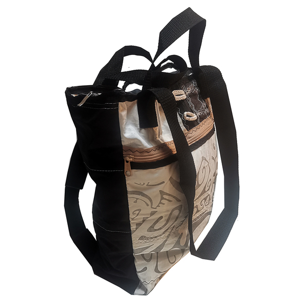 3 In 1: Rucksack, Tote Bag & Shopper / Fahrradtasche Aus Segeltuch Canvas günstig online kaufen