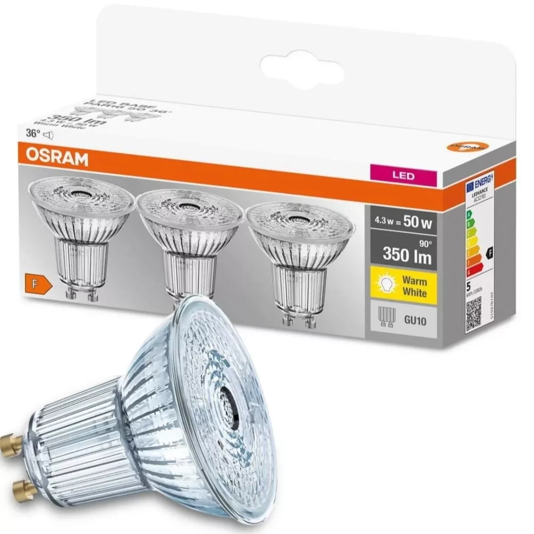 Osram LED Lampe ersetzt 50W Gu10 Reflektor - Par16 in Transparent 4,3W 350l günstig online kaufen