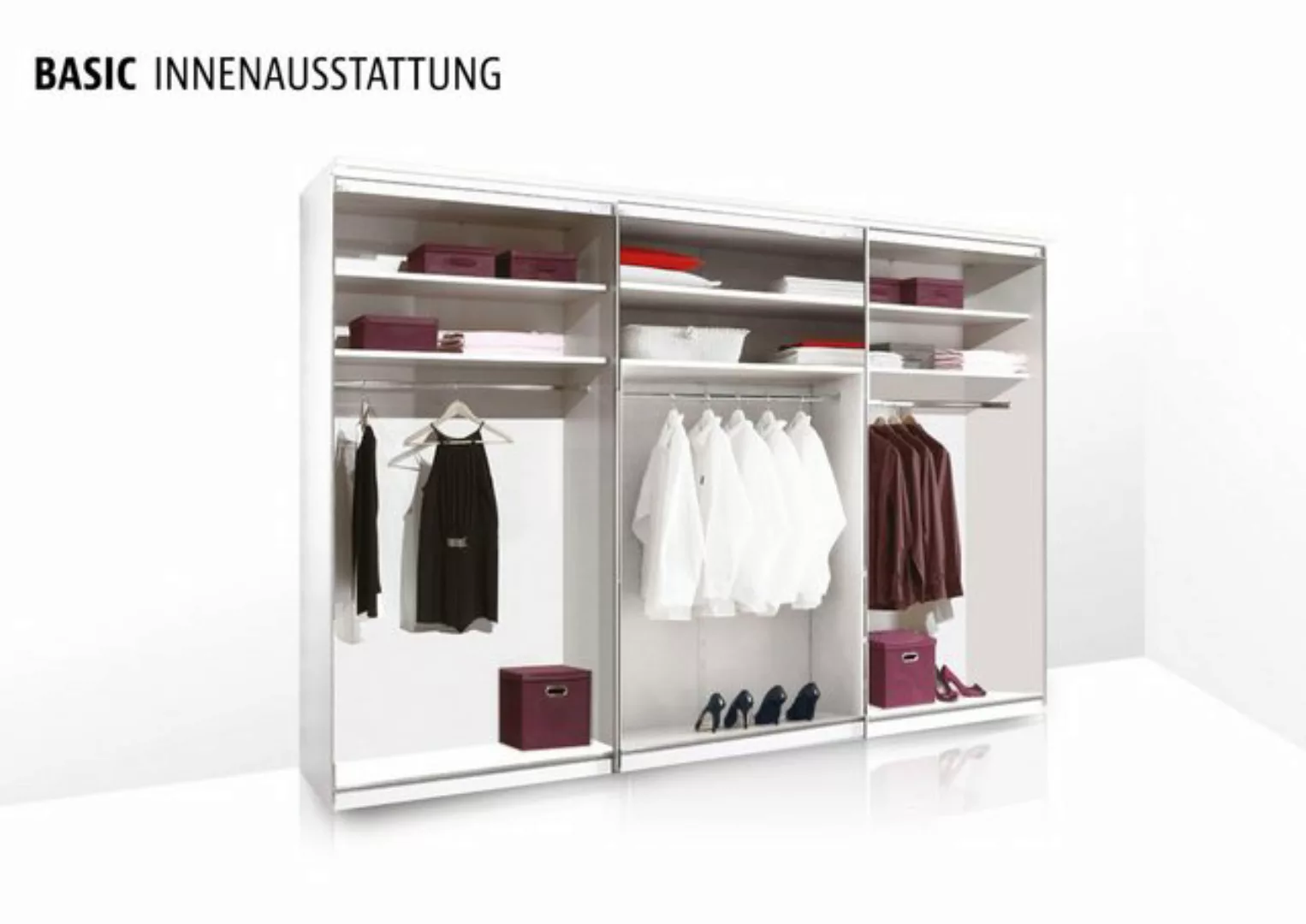 STAUD Schwebetürenschrank Includo Glas, Made in Germany günstig online kaufen