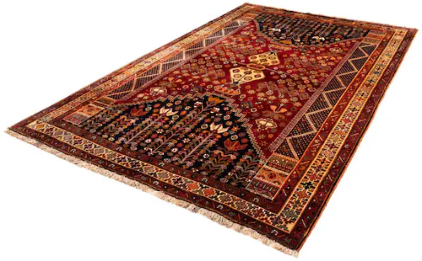 morgenland Wollteppich »Shiraz Medaillon 285 x 160 cm«, rechteckig, 1 mm Hö günstig online kaufen