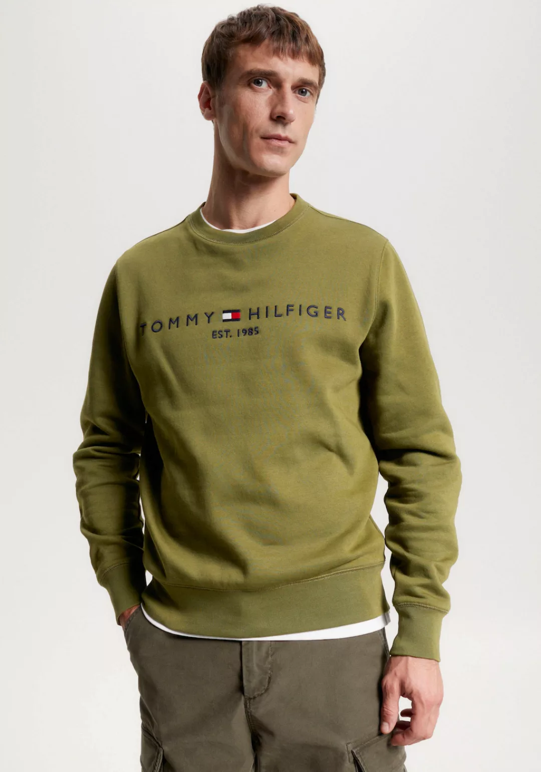 Tommy Hilfiger Sweatshirt TOMMY LOGO SWEATSHIRT mit Rundhalsausschnitt günstig online kaufen
