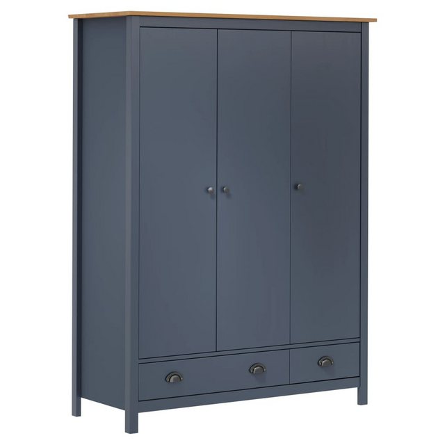 vidaXL Kleiderschrank Kleiderschrank mit 3 Türen Hill Grau 127x50x170 cm Ki günstig online kaufen