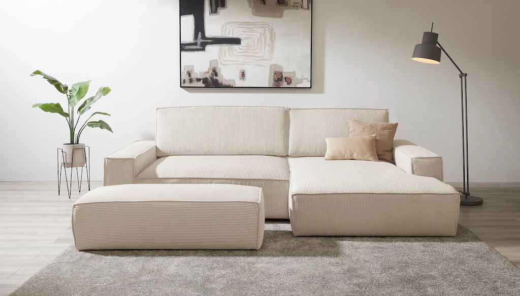 Home affaire Polsterecke "NEU: SHERWOOD XXL tief, L-Form mit Schlaffunktion günstig online kaufen