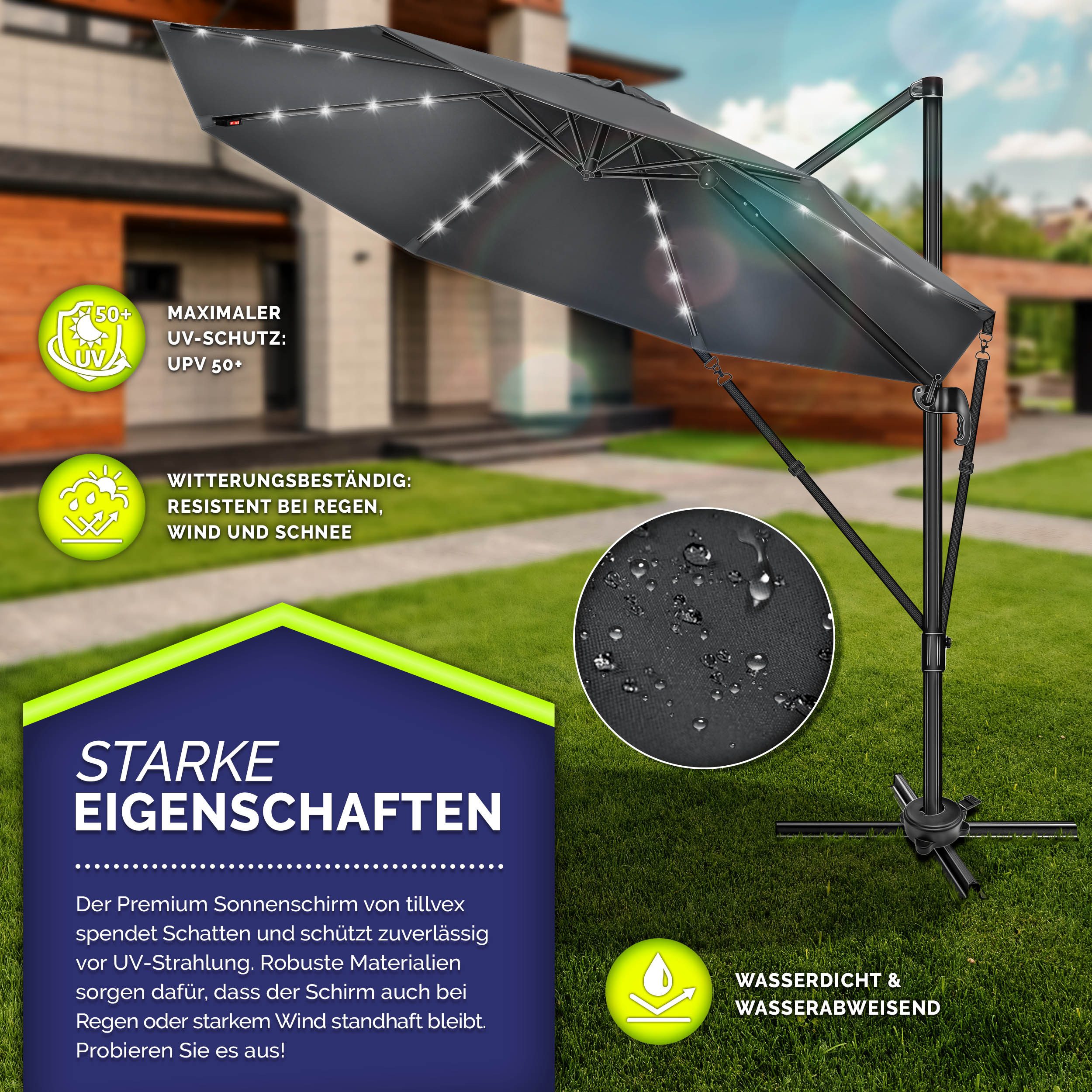 tillvex Sonnenschirm tillvex® Premium Alu Sonnenschirm günstig online kaufen