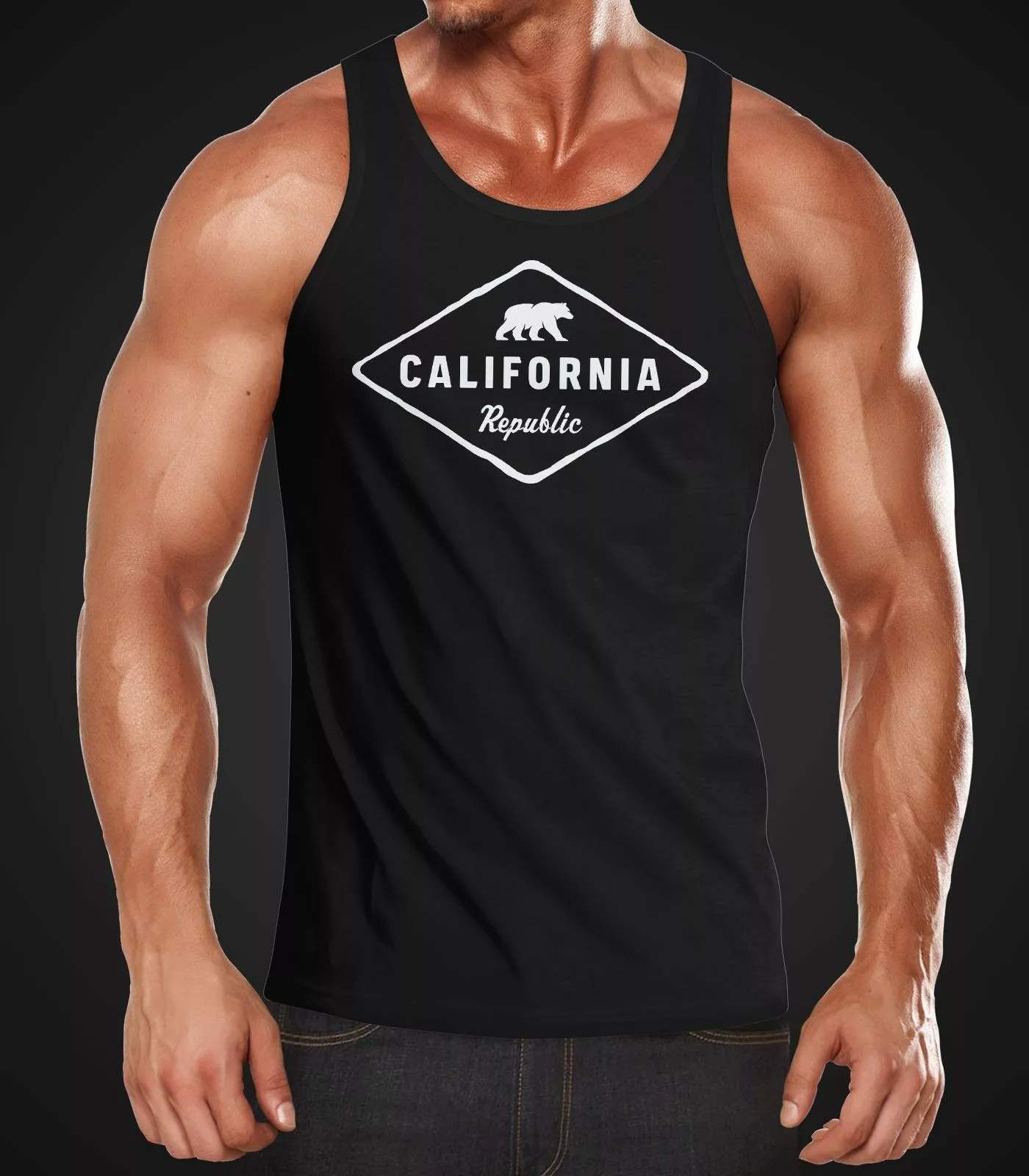 Neverless Tanktop Herren Tank-Top California Republic günstig online kaufen