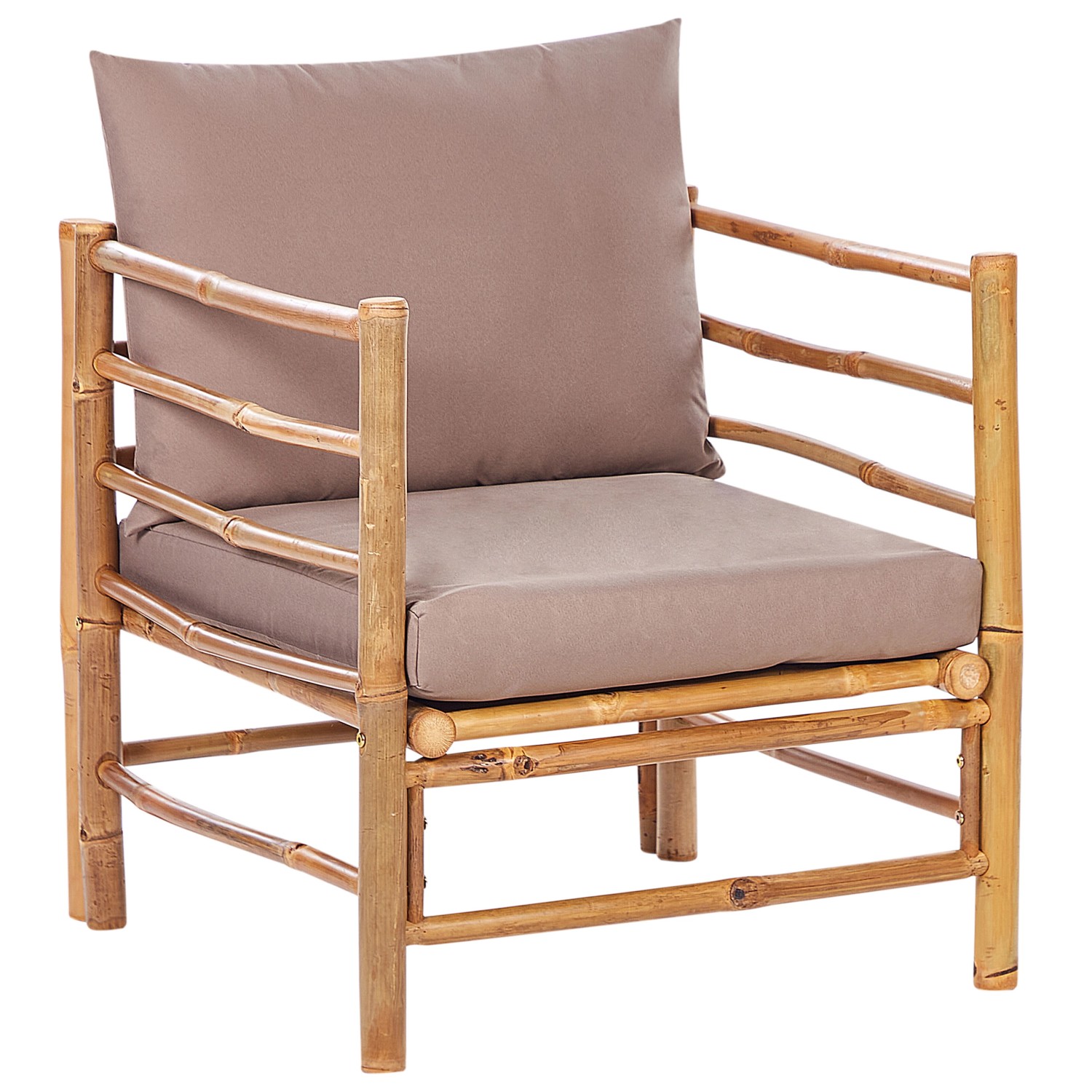 Beliani Gartenstuhl Beige Heller Holzfarbton 68x63x80 günstig online kaufen