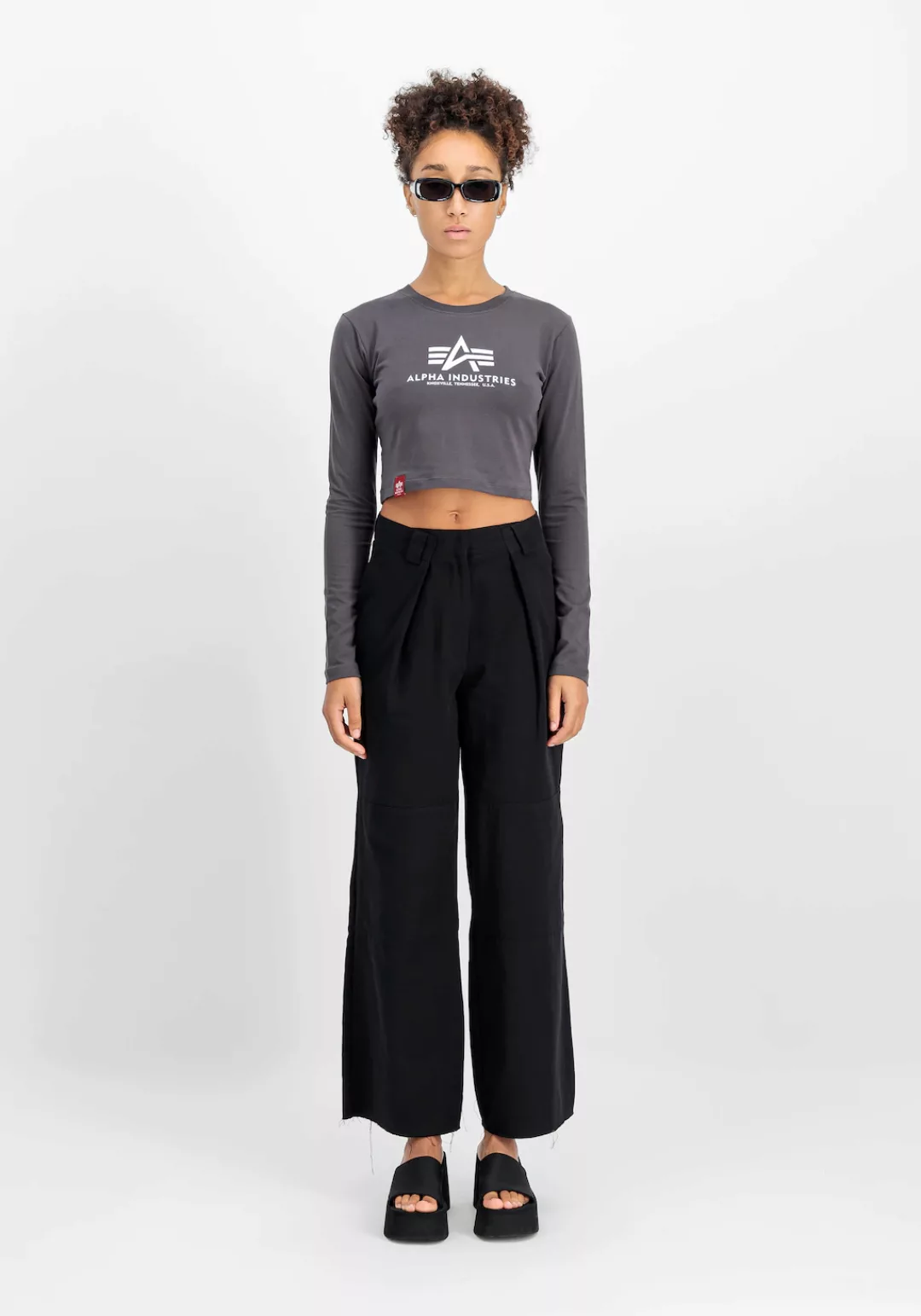 Alpha Industries Sweater "Alpha Industries Women - Longsleeves Basic Croppe günstig online kaufen