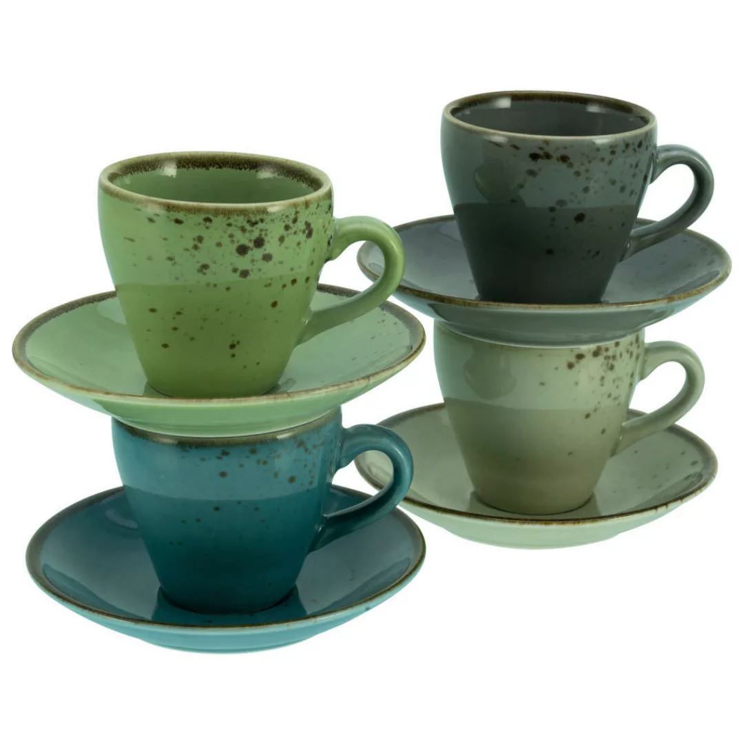 CreaTable Espresso-Set NATURE COLLECTION multicolor Steinzeug günstig online kaufen