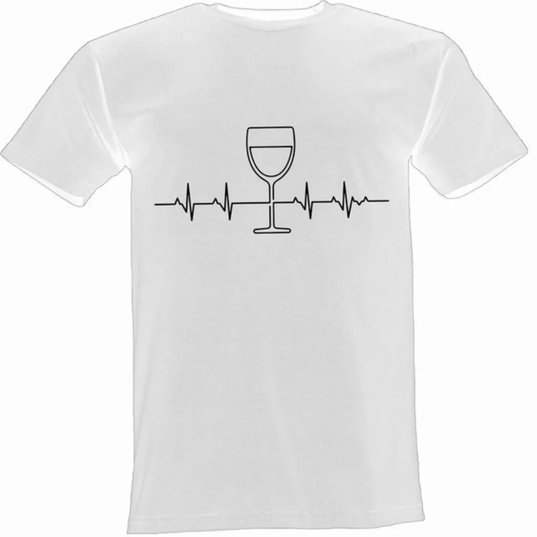 Vapetecc T-Shirt T-Shirt Weinglas Pulsschlag EKG Fun-Shirt Logo 9. Logo, Pr günstig online kaufen