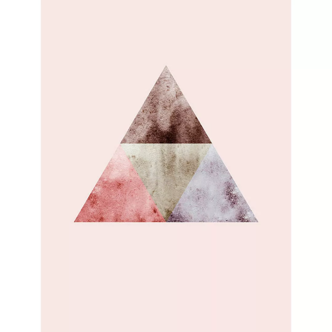 Komar Wandbild Triangles Top Red Abstrakt B/L: ca. 30x40 cm günstig online kaufen