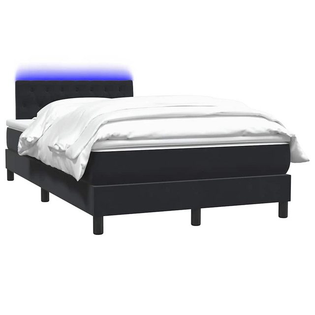 vidaXL Bett Boxspringbett mit Matratze Schwarz 120x220 cm Samt günstig online kaufen