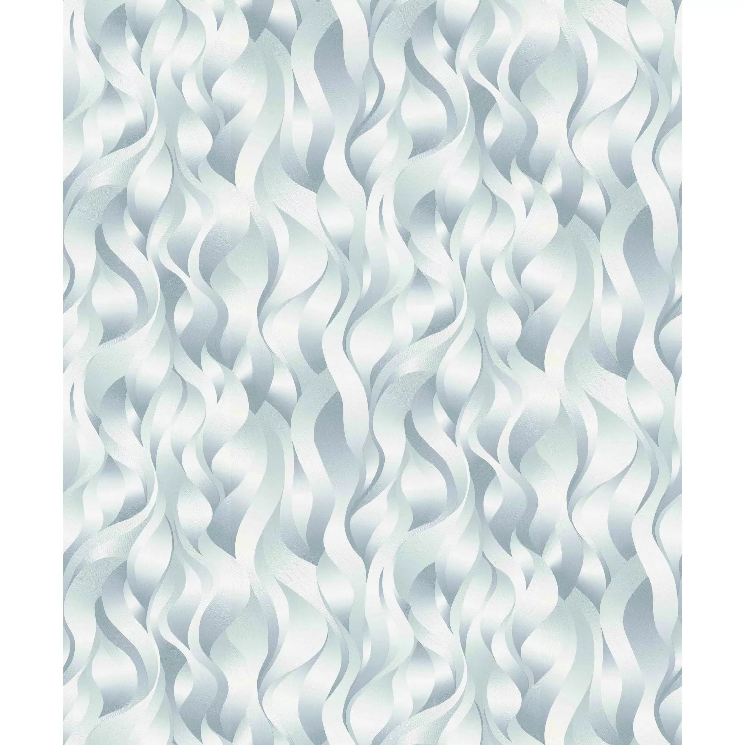 Bricoflor Geschwungene Linien Tapete Modern Muster Vliestapete in Weiß Blau günstig online kaufen