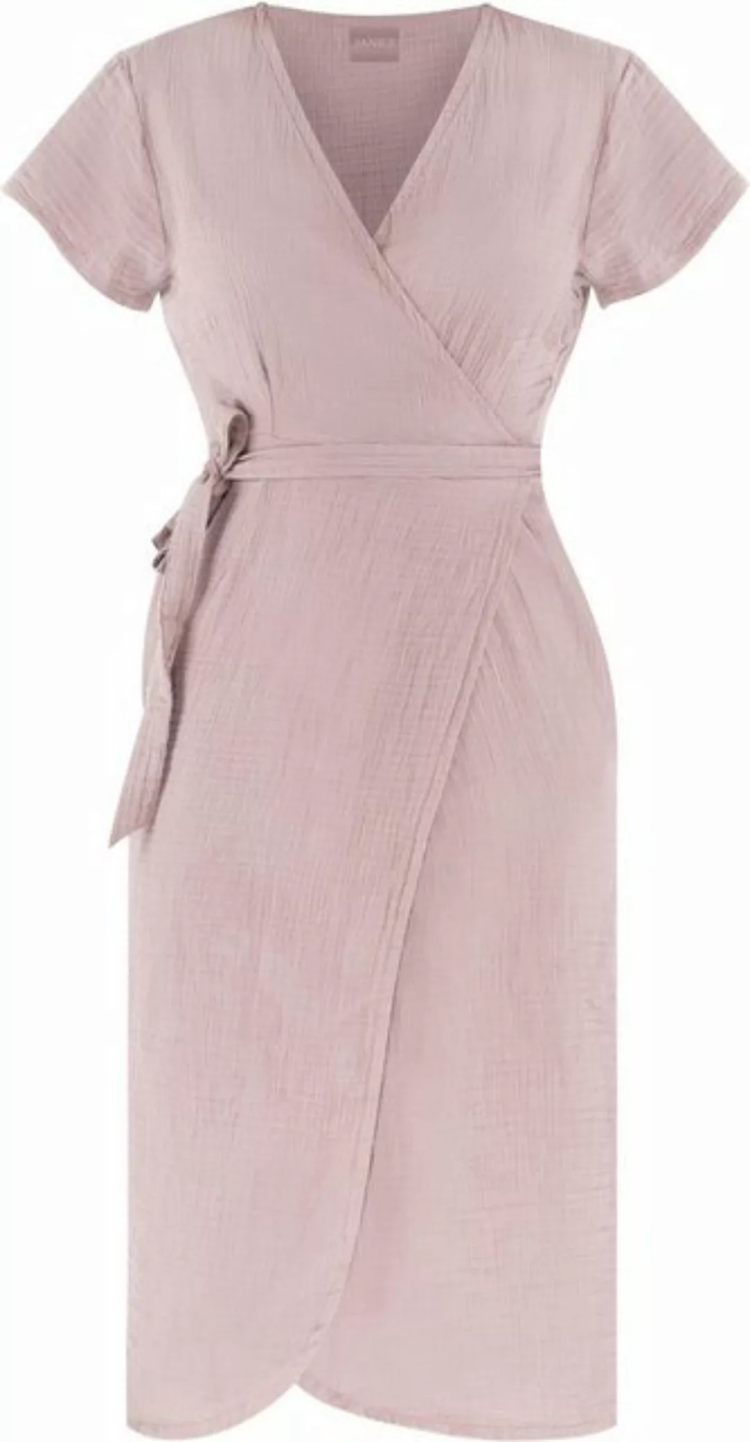 Janice Langarmbluse Musselin Kleid Chadies Sommerkleid mit Bindeband V-Auss günstig online kaufen