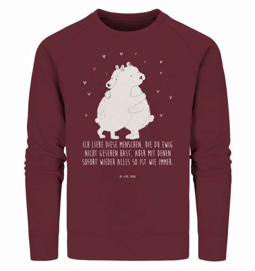 Mr. & Mrs. Panda Longpullover Größe L Eisbär Umarmen - Burgundy - Geschenk, günstig online kaufen