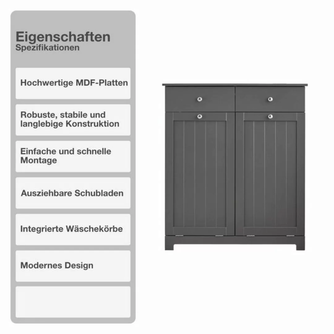 STADO Wäscheschrank Wäschekorb Wäscheschrank Badmöbel Wäschetruhe Wäschesam günstig online kaufen