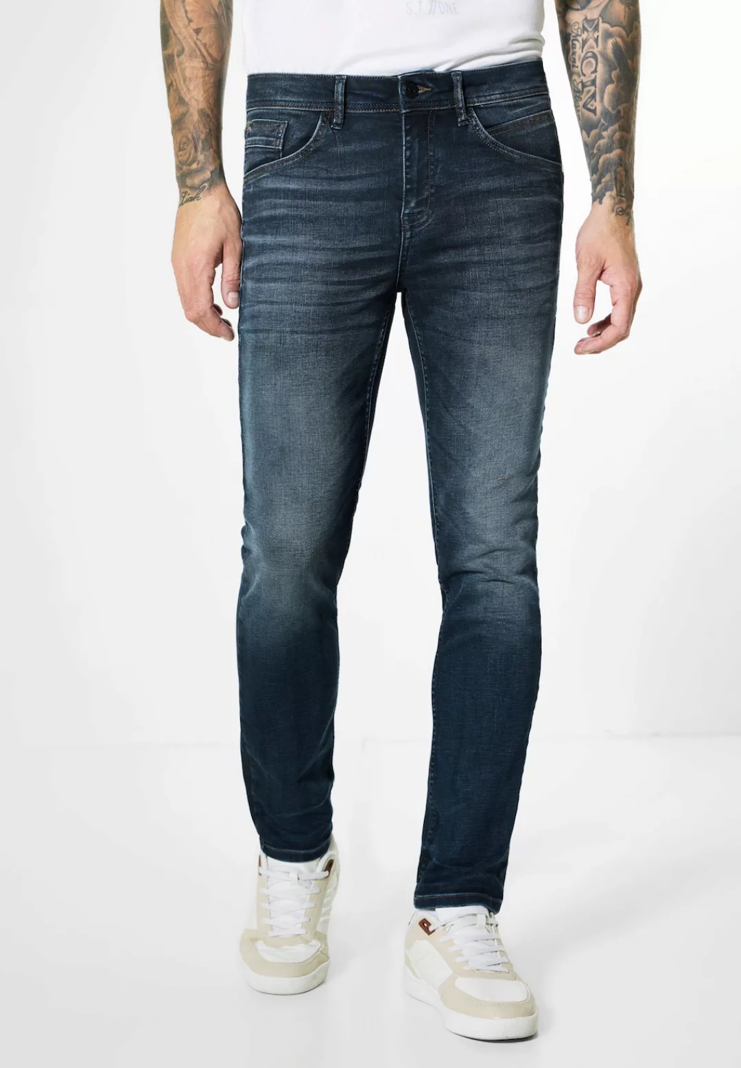 STREET ONE MEN Slim-fit-Jeans, Middle Waist günstig online kaufen