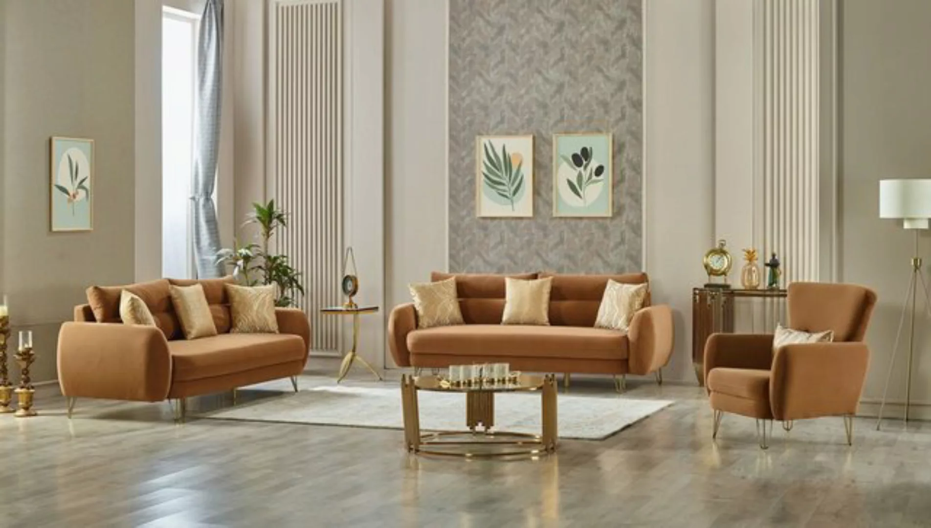 Villa Möbel Polstergarnitur Lublin, (Set, 3-tlg), Hand Made Quality, pflege günstig online kaufen