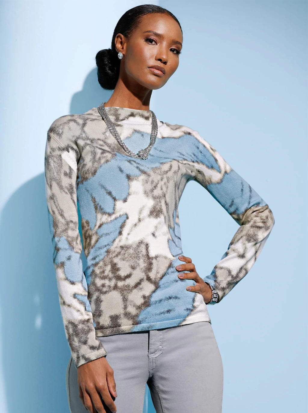 Casual Looks Strickpullover "Lyocell-Viskose-Mix-Pullover" günstig online kaufen