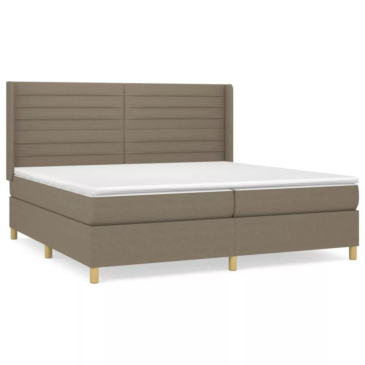 vidaXL Boxspringbett mit Matratze Taupe 200x200 cm Stoff1378090 günstig online kaufen