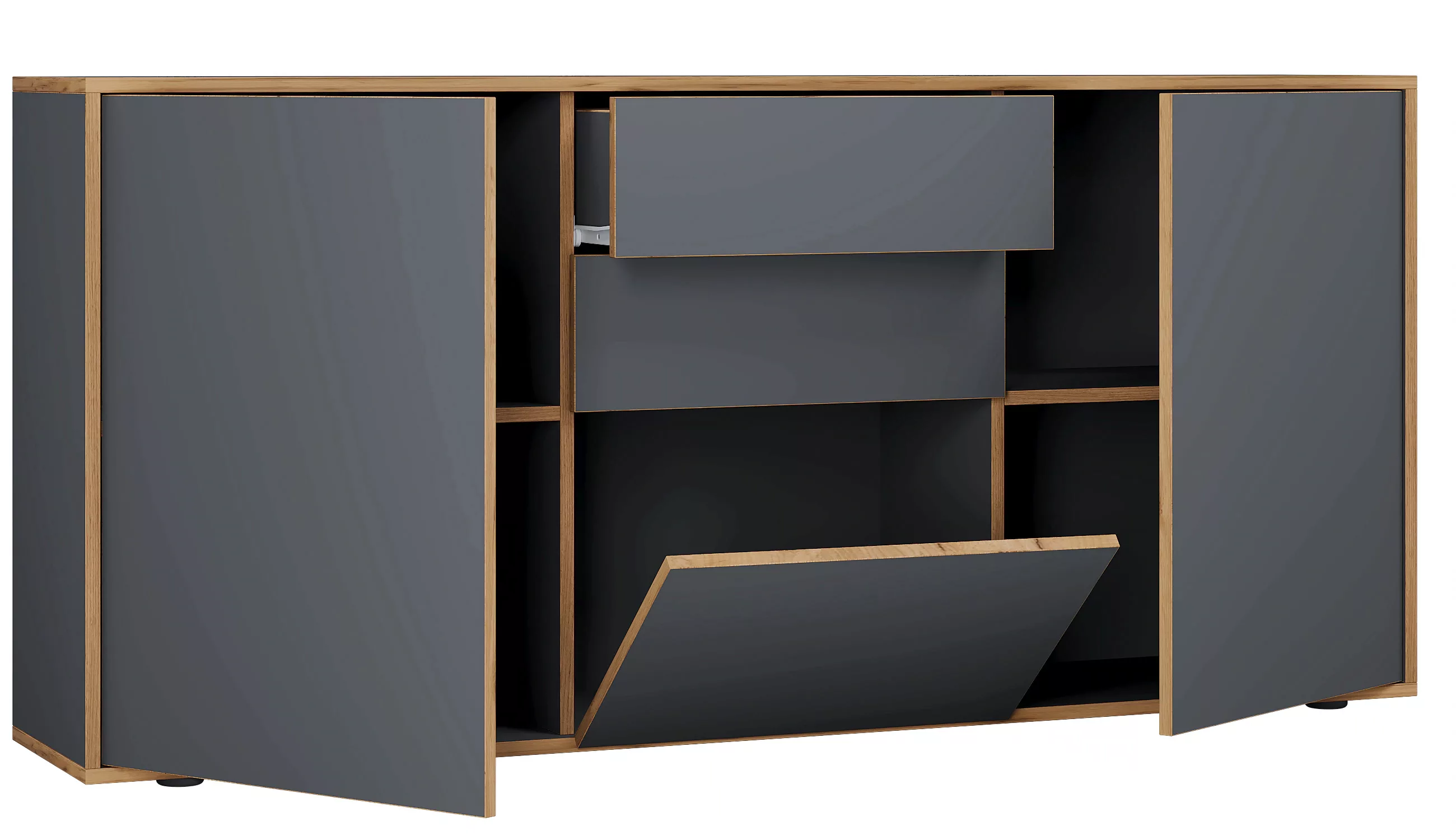 VCM Kommode "VCM Holz Kommode  Sideboard mit Drehtüren, Schubladen und eine günstig online kaufen