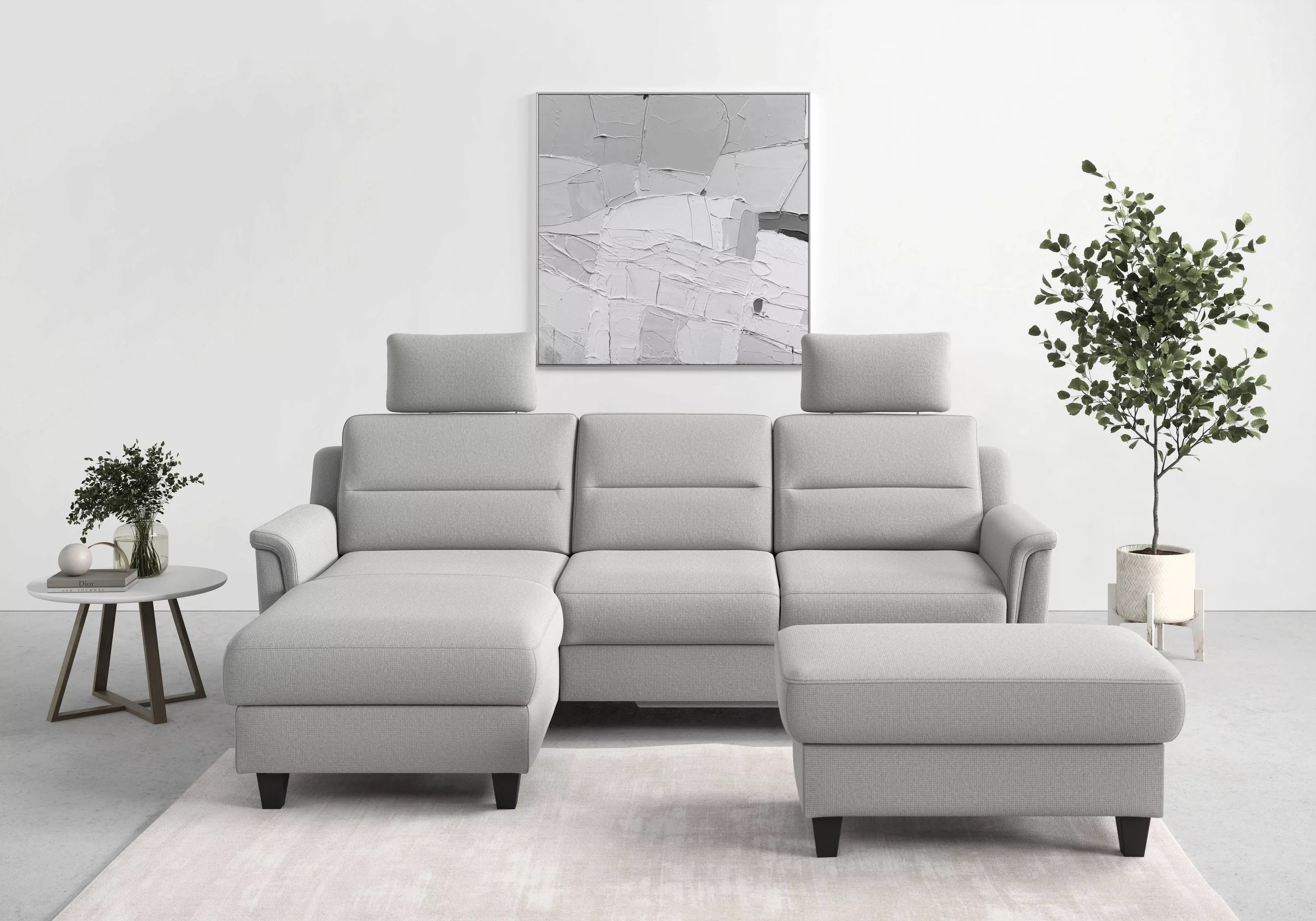 sit&more Ecksofa "Farö L-Form", inklusive Federkern, wahlweise mit Bettfunk günstig online kaufen