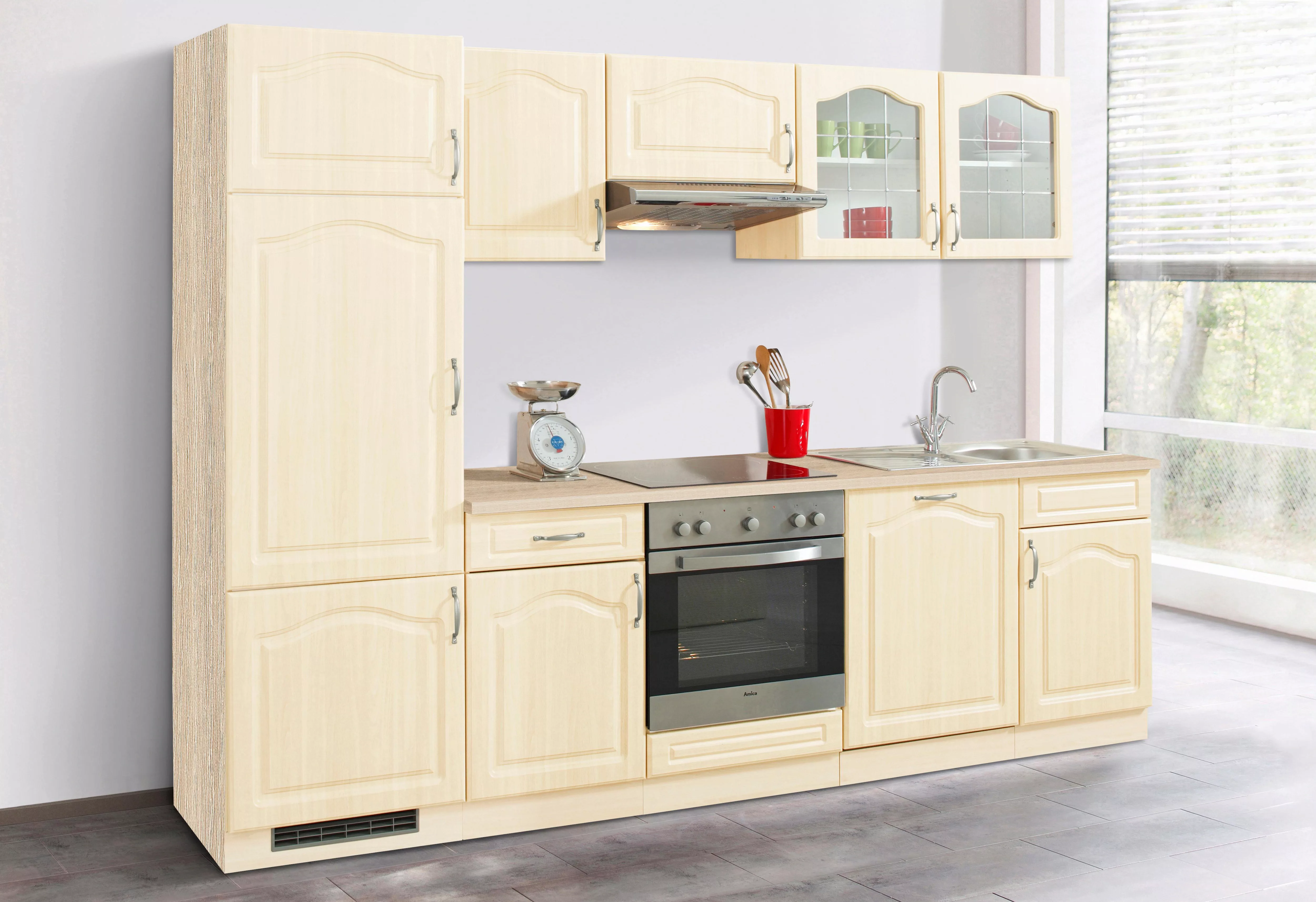 wiho Küchen Küchenzeile "Linz", mit E-Geräten, Breite 280 cm günstig online kaufen