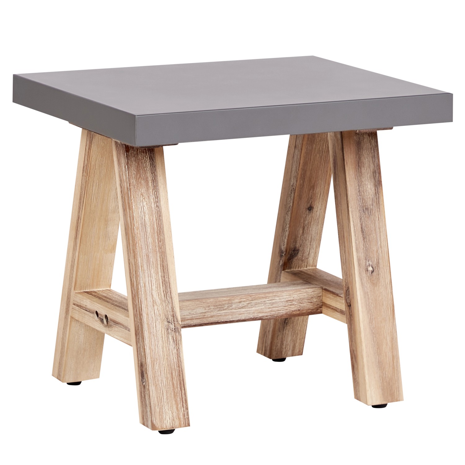 Beliani Gartenstuhl Grau Heller Holzfarbton 50x40x45 günstig online kaufen