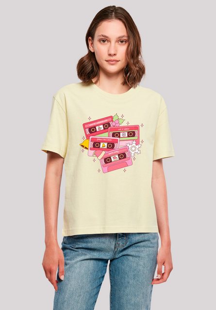 F4NT4STIC T-Shirt "Weihnachten Retro Song Tapes Pink", Premium Qualität, We günstig online kaufen