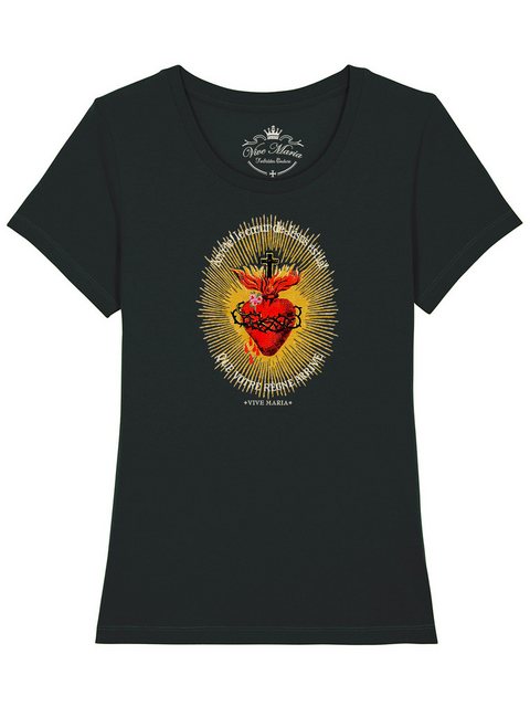 Vive Maria Burning Heart Damen T-Shirt schwarz günstig online kaufen