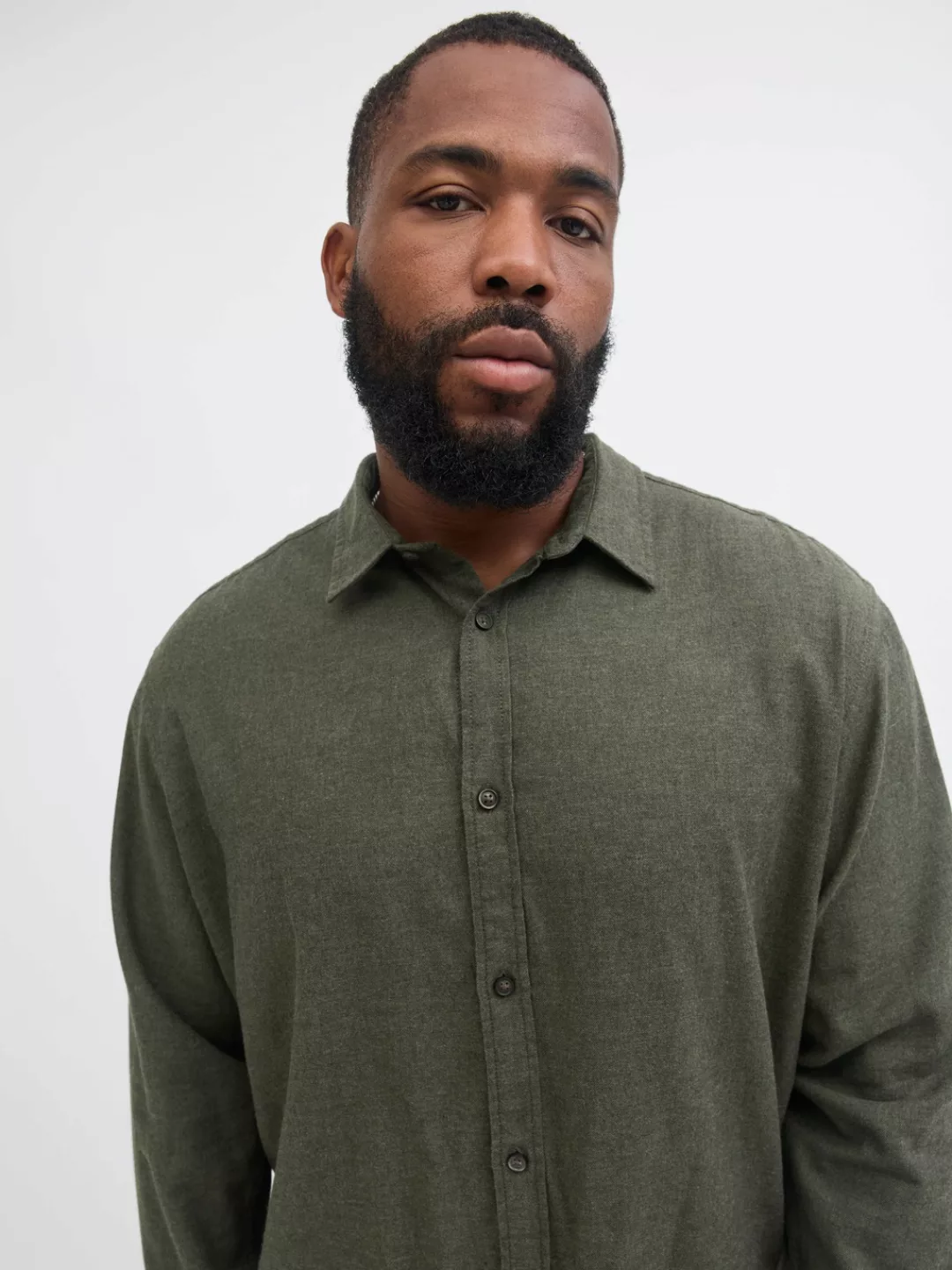 Jack & Jones PlusSize Langarmhemd "JJECLASSIC MELANGE SHIRT L/S SN PLS" günstig online kaufen