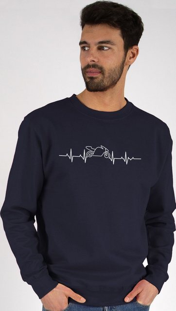 Shirtracer Sweatshirt Herzschlag Motorrad - Motorbike (1-tlg) Motorrad Bike günstig online kaufen