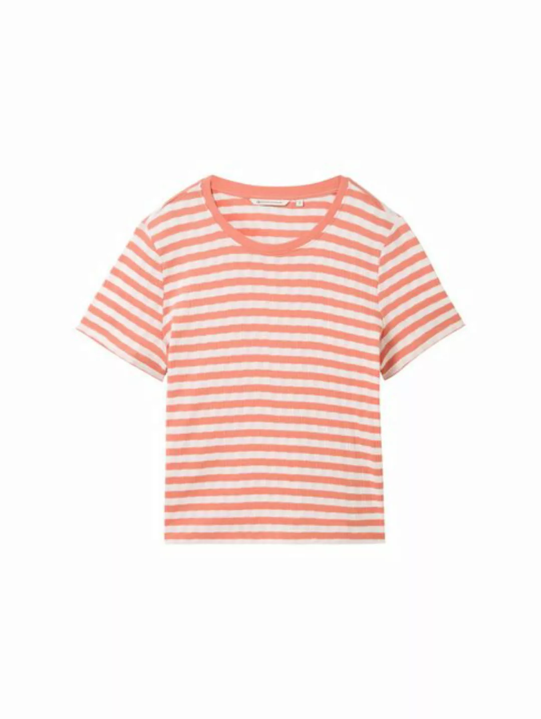 TOM TAILOR T-Shirt pointelle T-Shirt günstig online kaufen