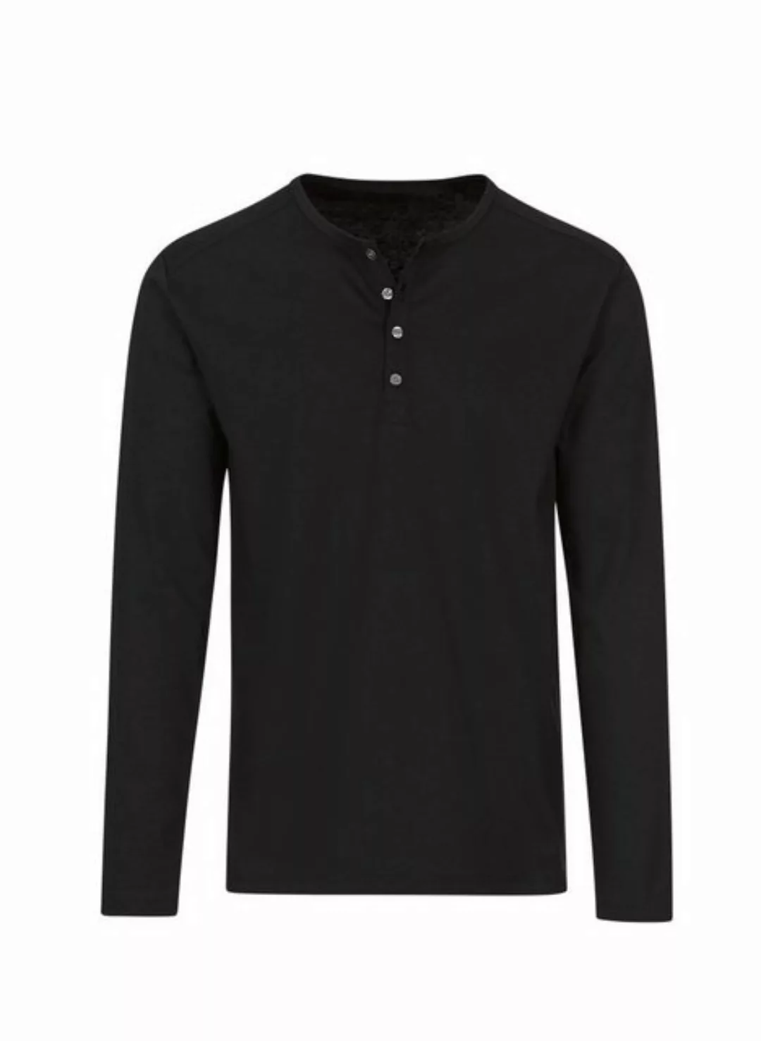 Trigema Longsleeve TRIGEMA Langarmshirt mit Knopfleiste (1-tlg) günstig online kaufen