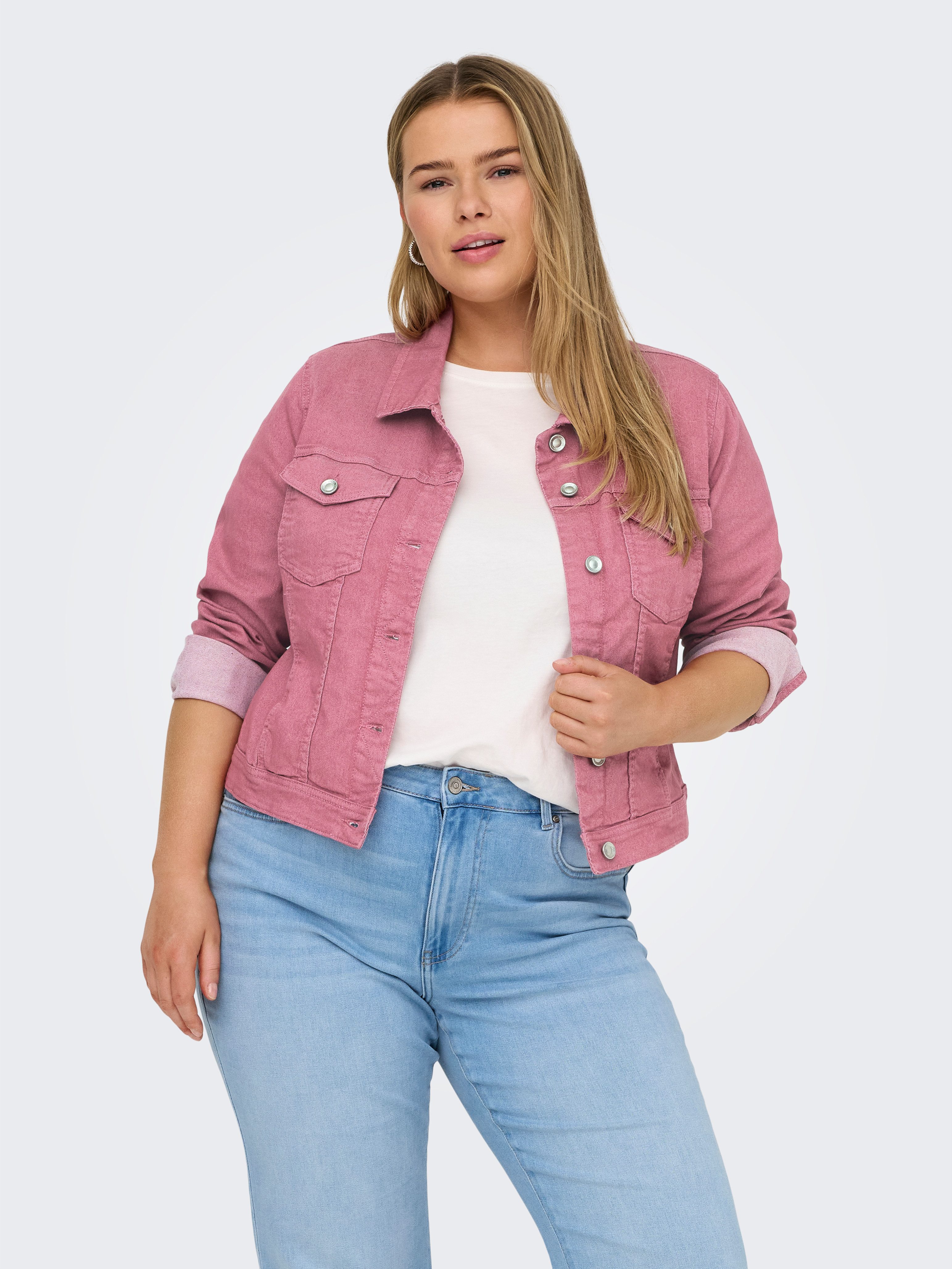 ONLY CARMAKOMA Jeansjacke CARWESPA COLOUR DENIM günstig online kaufen