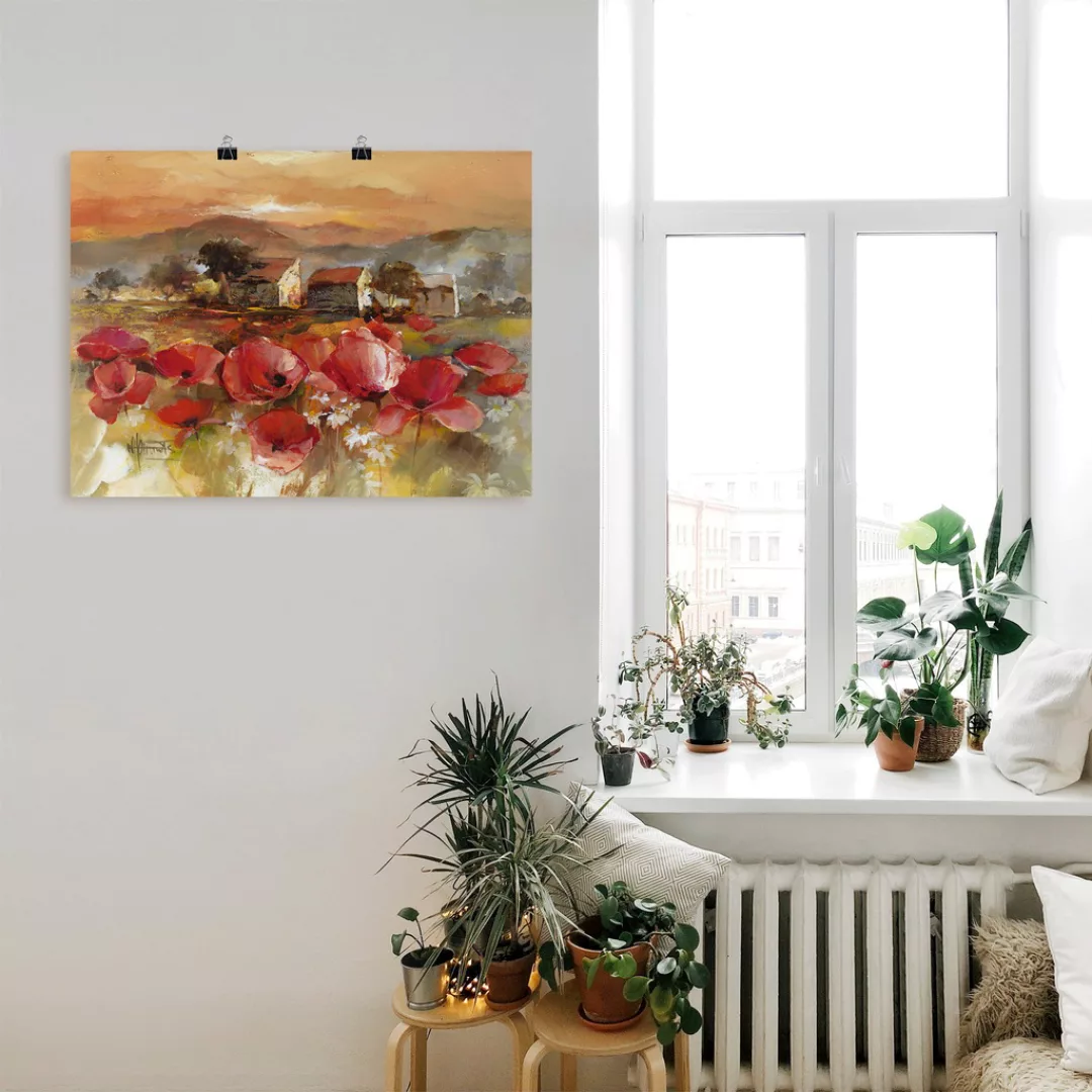 Artland Wandbild "Toskana Romantic II", Blumen, (1 St.), als Leinwandbild, günstig online kaufen