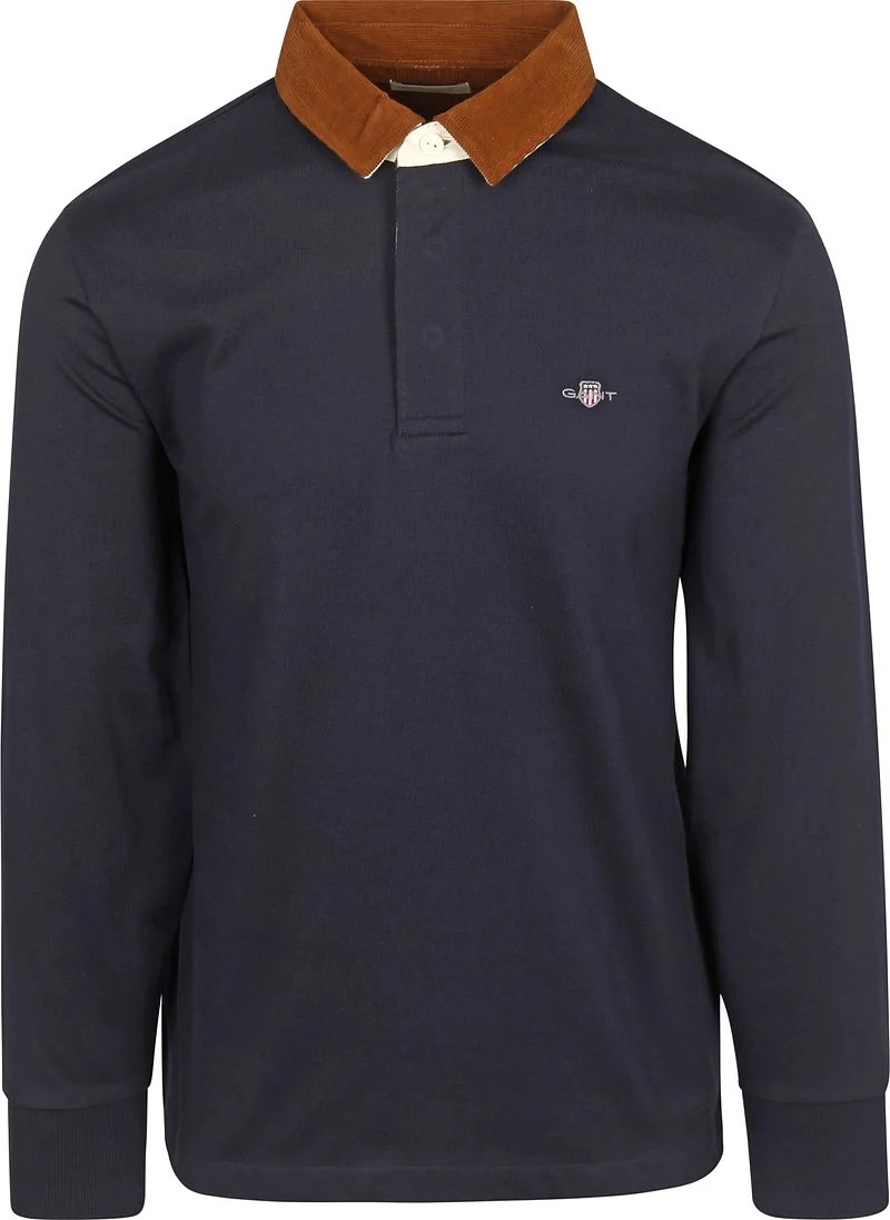 Gant Heavy Rugger Shield Corduroy Poloshirt Navy - Größe XL günstig online kaufen