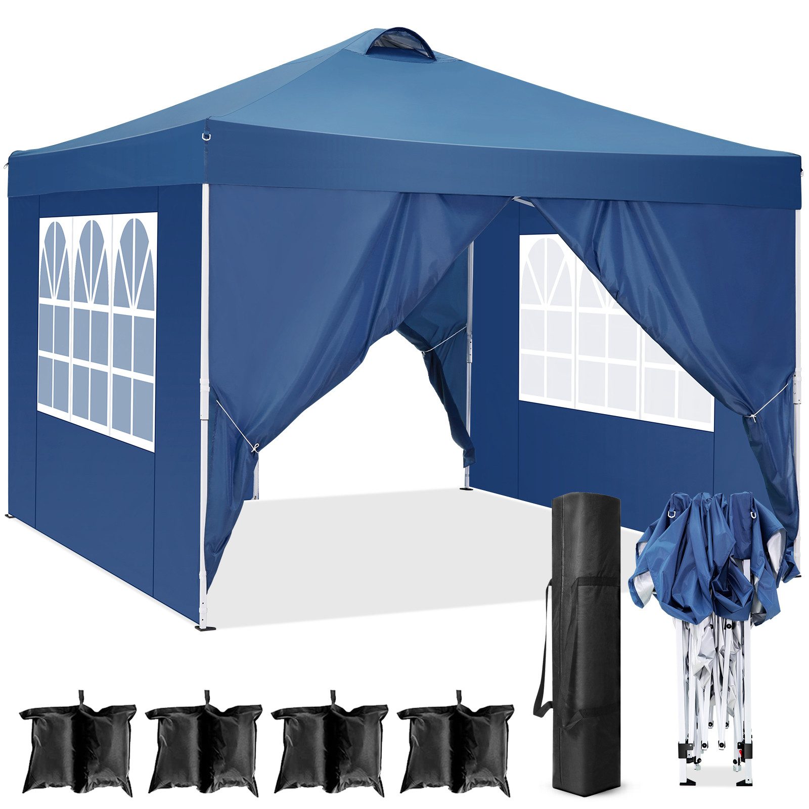 LUCKZON Pavillon 3x3m, mit Belüftung, wasserdicht, günstig online kaufen
