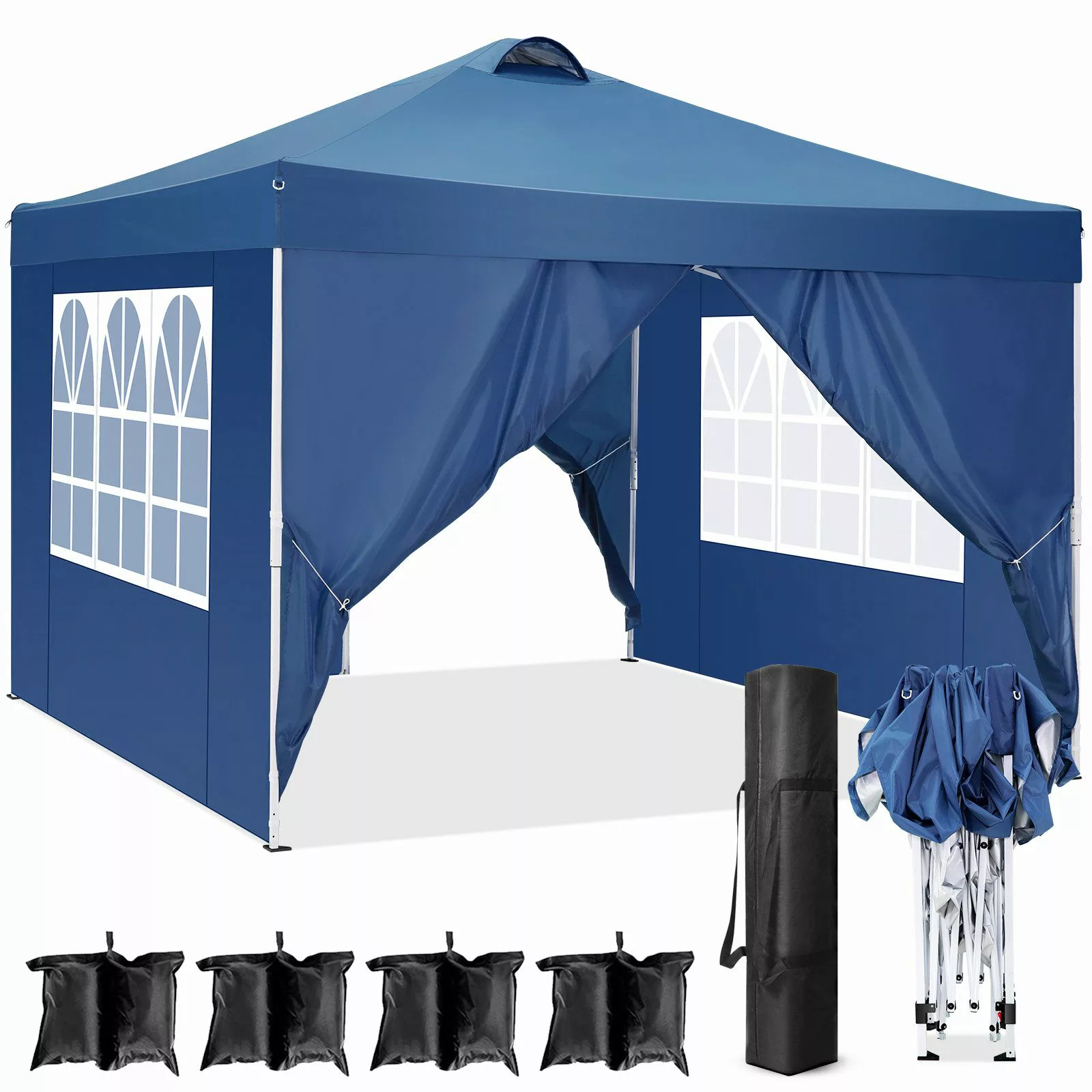 LUCKZON Pavillon 3x3m, mit Belüftung, wasserdicht, günstig online kaufen