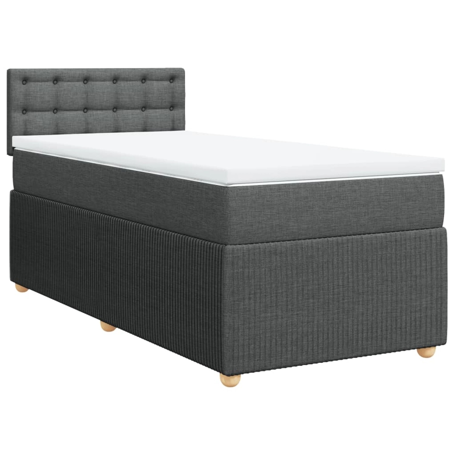 vidaXL Boxspringbett mit Matratze Dunkelgrau 90x190 cm Stoff2102559 günstig online kaufen