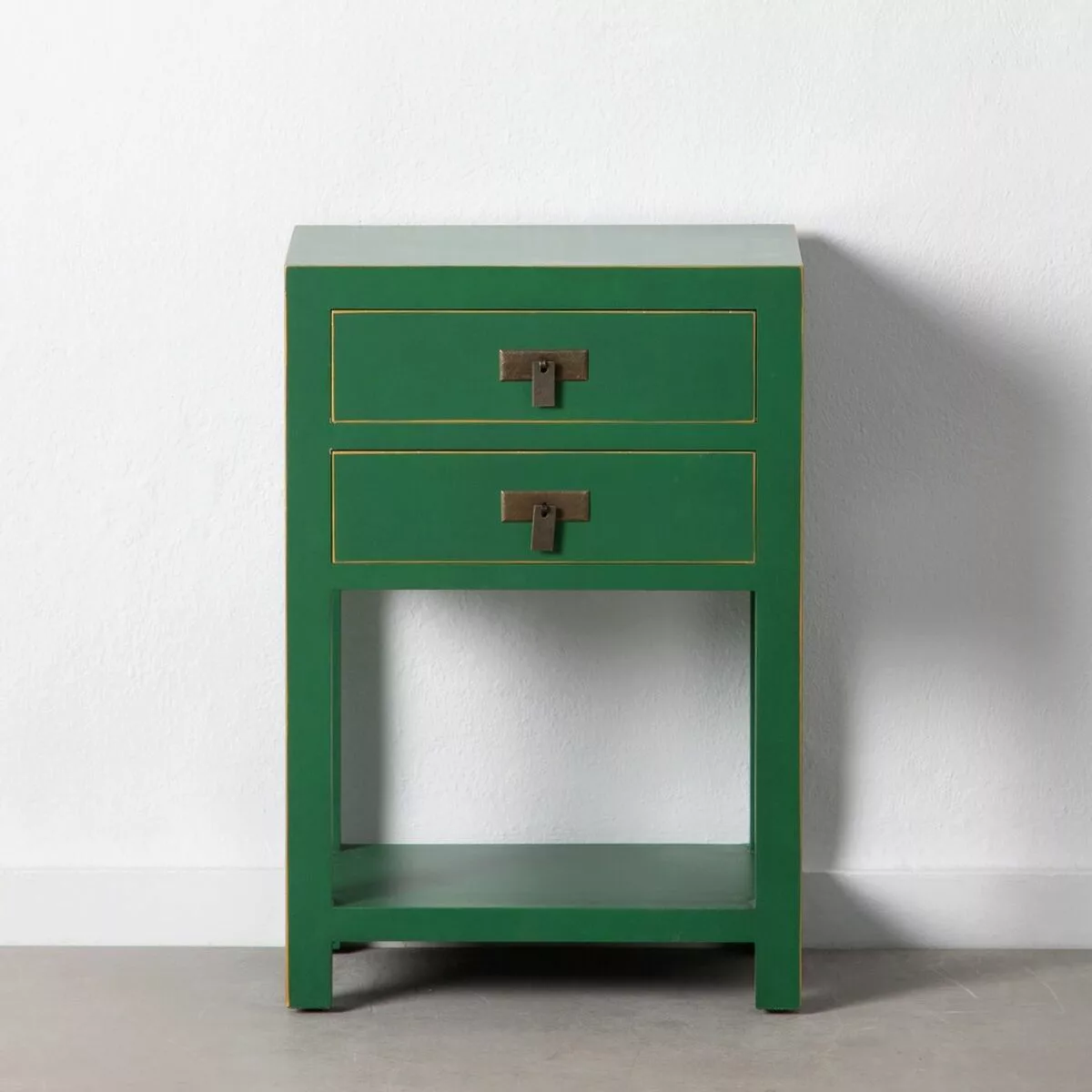 Nachttisch 45 X 30 X 66 Cm Holz Grün Dmf günstig online kaufen