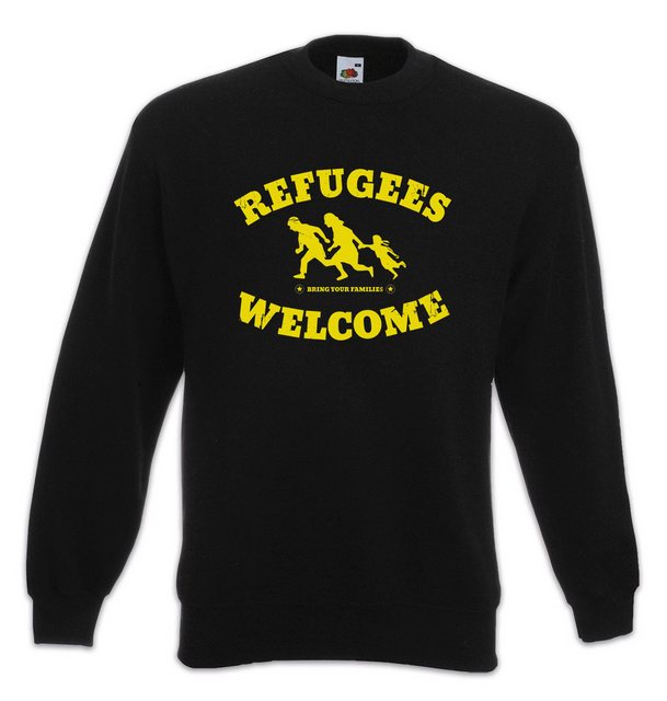 Urban Backwoods Sweatshirt Refugees Welcome Sweatshirt Demo Pro Willkommen günstig online kaufen