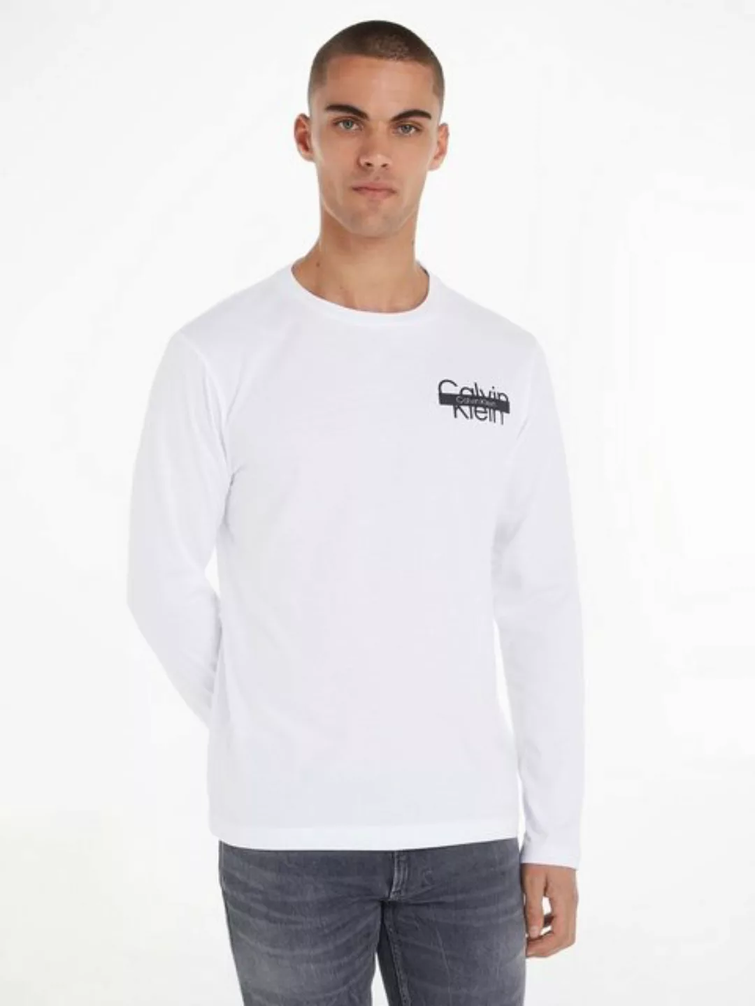 Calvin Klein Langarmshirt CUT THROUGH LOGO LS T-SHIRT günstig online kaufen