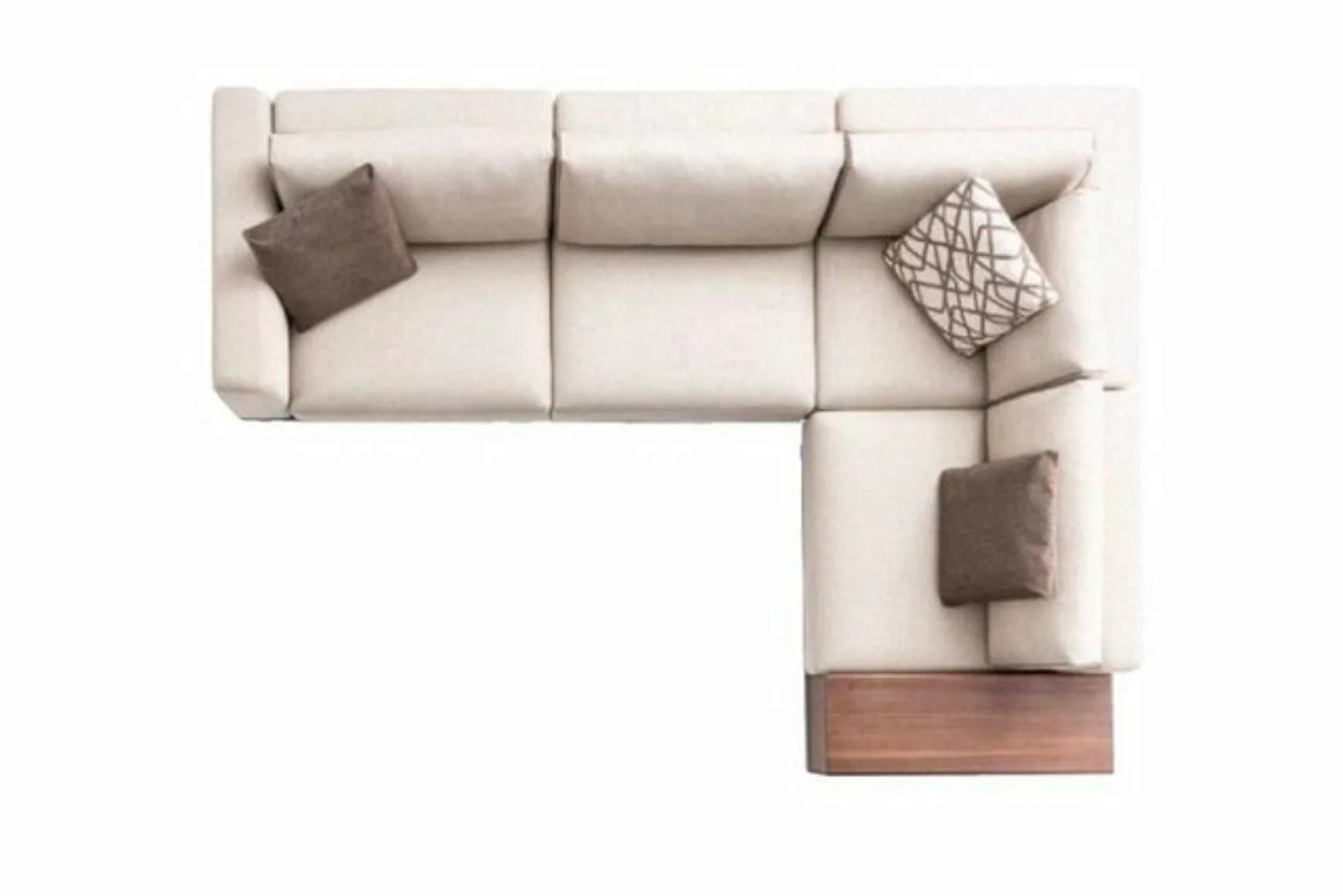 JVmoebel Ecksofa Weißes Ecksofa Stoffsofa L Form Stoff Sofas Grau Modern Wo günstig online kaufen