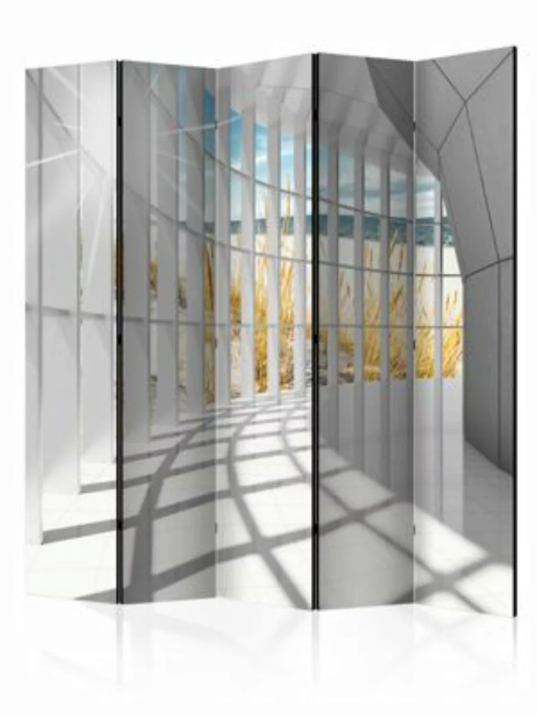 artgeist Paravent Seaside Bastion II [Room Dividers] weiß-kombi Gr. 225 x 1 günstig online kaufen