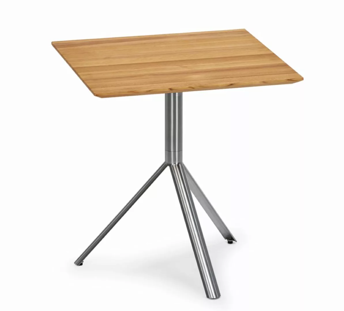 Trio Garten Bistrotisch eckig Edelstahl Teak 70x70 cm günstig online kaufen