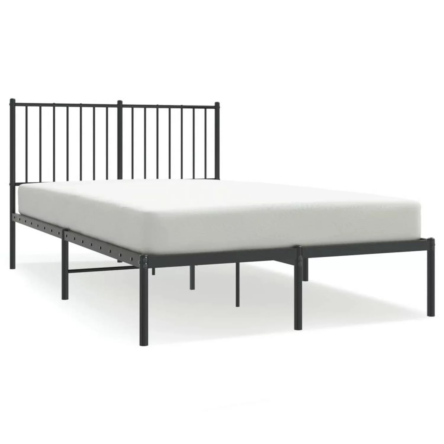 Vidaxl Bettgestell Mit Kopfteil Metall Schwarz 120x190 Cm günstig online kaufen