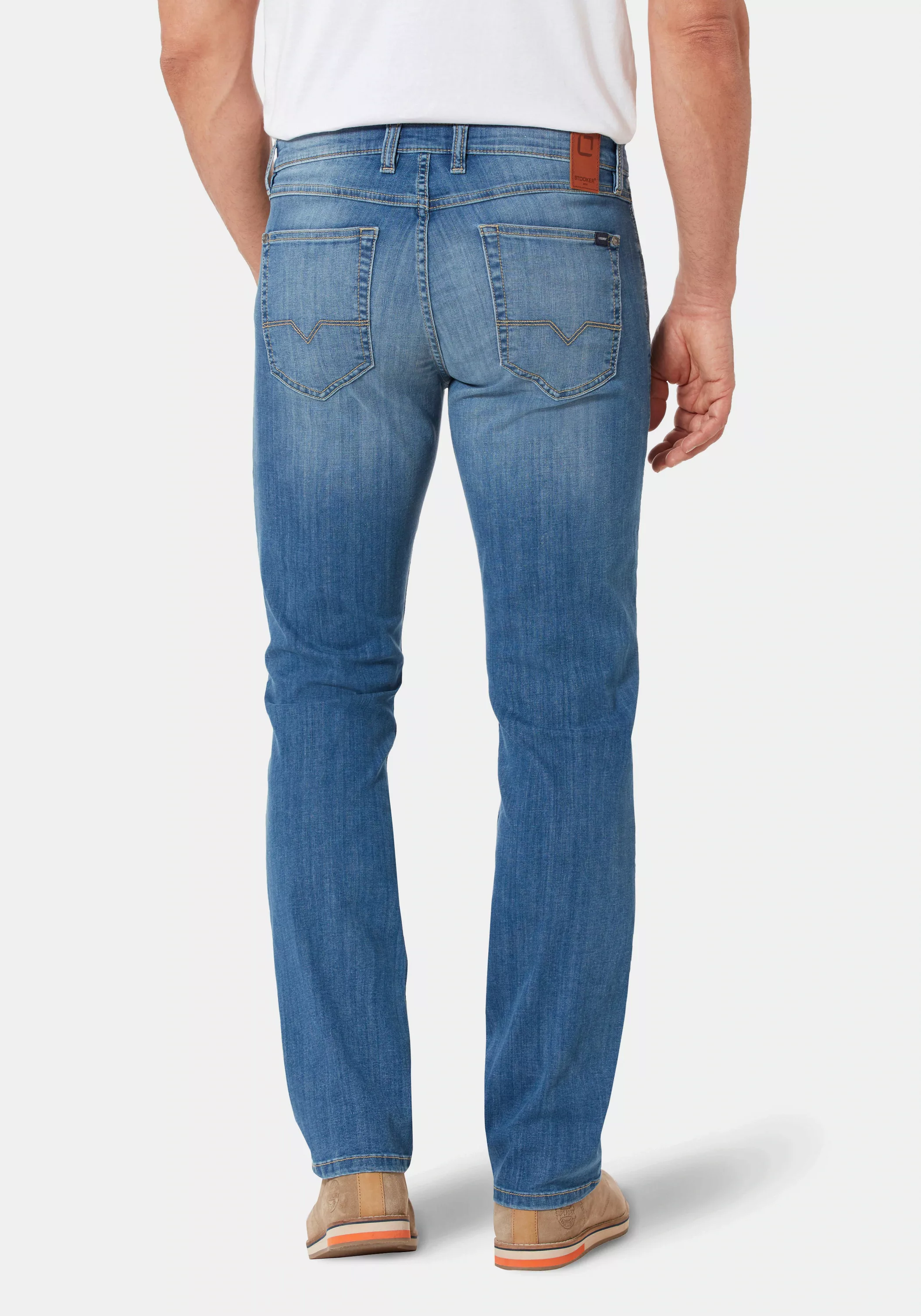 Stooker Men Straight-Jeans Frisco Herren Stretch Jeans - Light Blue günstig online kaufen