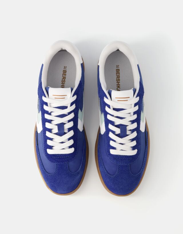 Bershka Retro-Sneaker Damen 39 Blau günstig online kaufen