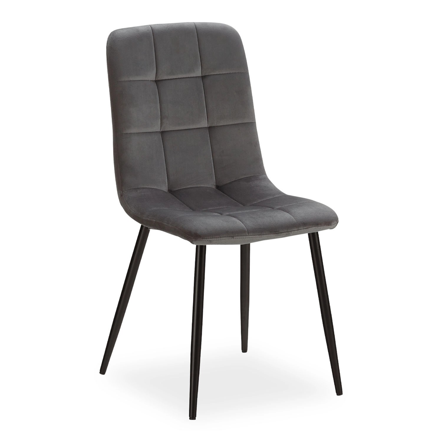 Homestyle4u Esszimmerstuhl in Anthrazit Samt 2216 günstig online kaufen